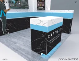 10x10 Perimeter booth design by Pro-X Exhibits